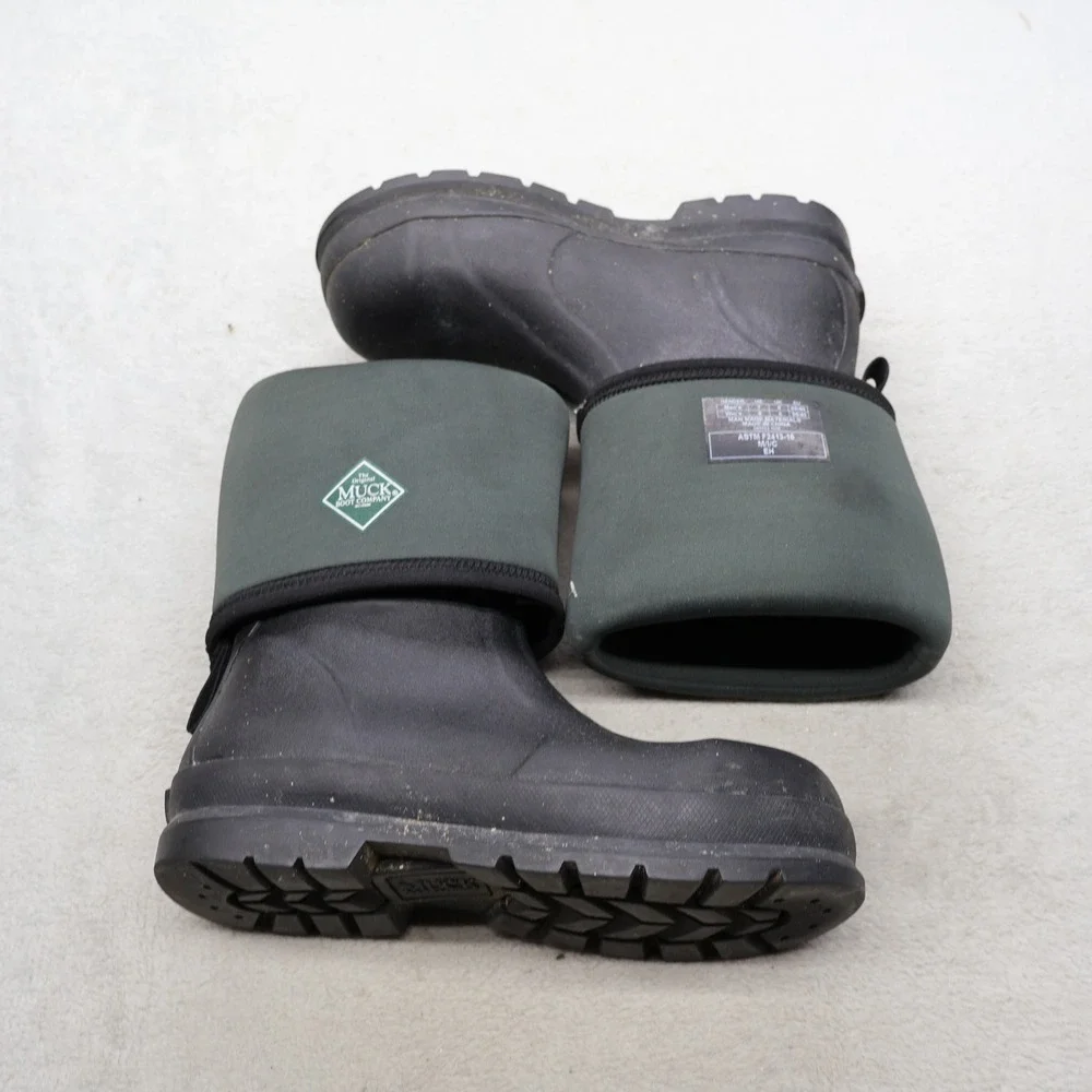Muck Unisex M7 W8 Rain Boots Green Chore Classic Steel Toe Mid Waterproof 050022